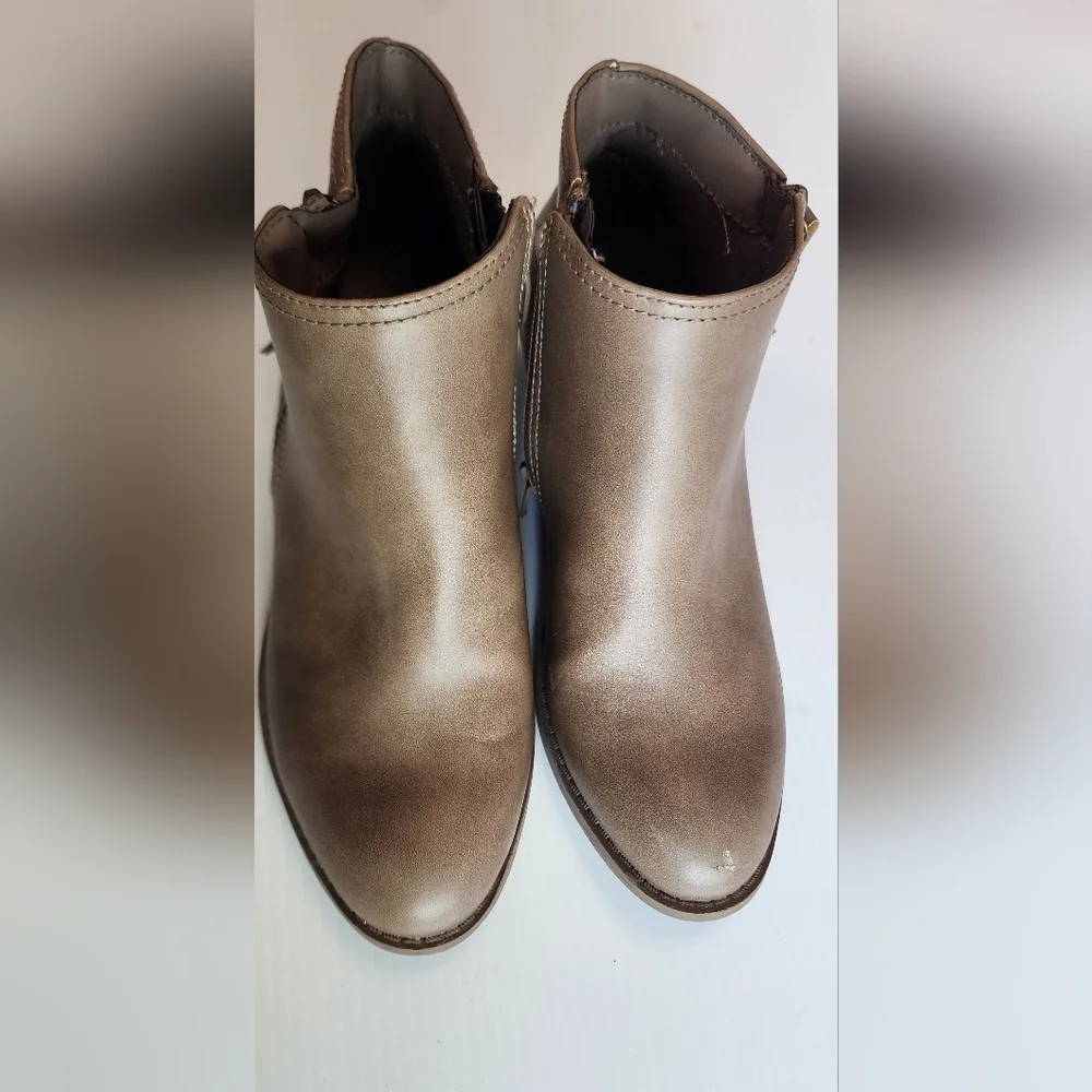 Arizona Jean Company Brown Ankle Booties with Side Zipper - Picture 2 of 8